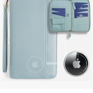 Travel Document Organizer RFID Passport Wallet Wristlet